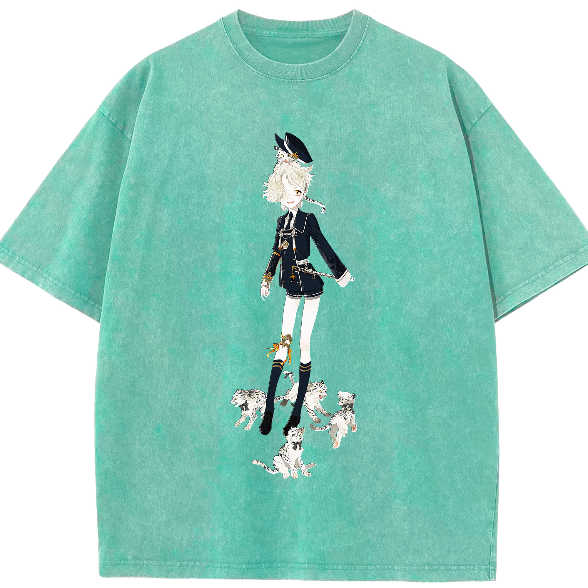 （画像用） 刀剣乱舞 Touken Ranbu 綿100% ヴィンテージ風 半袖Tシャツ（フロントプリント）